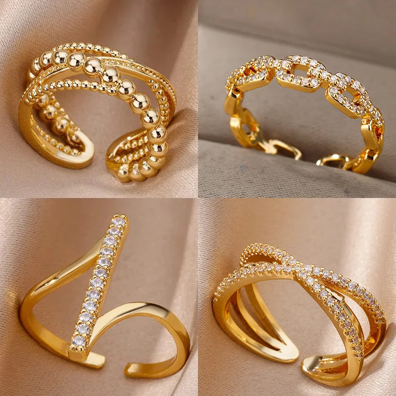 DW WEARS - WOMEN ZIRCON GEOMETRIC RINGS