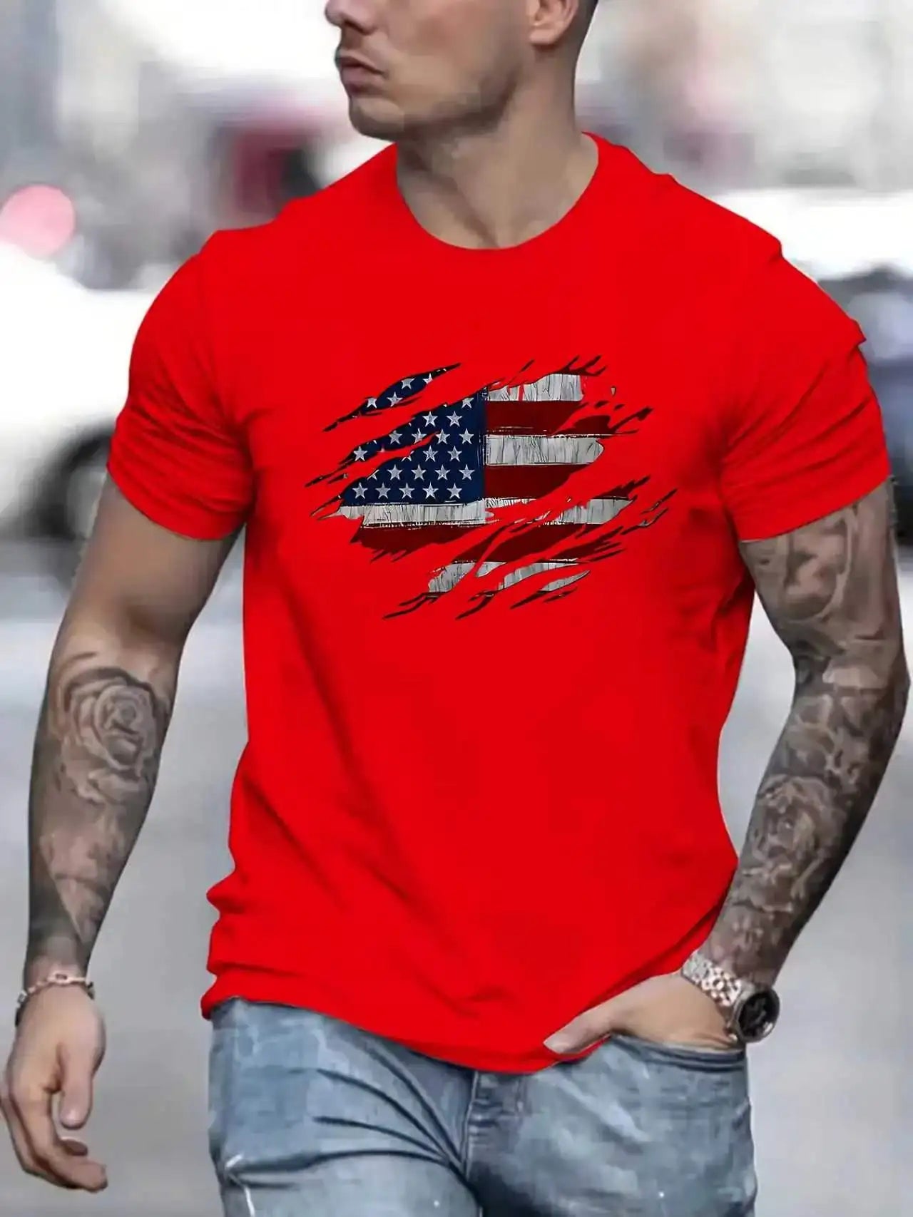 DW WEARS - MEN USA FLAG T-SHIRT / 20% DISCOUNT