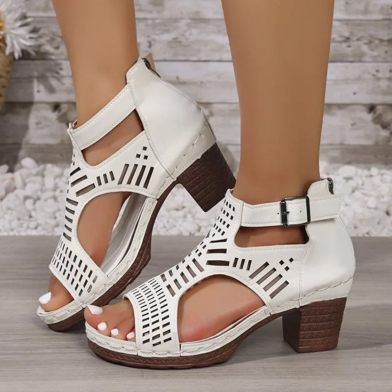 DW WEARS - WOMEN THICK HEELED SANDAL