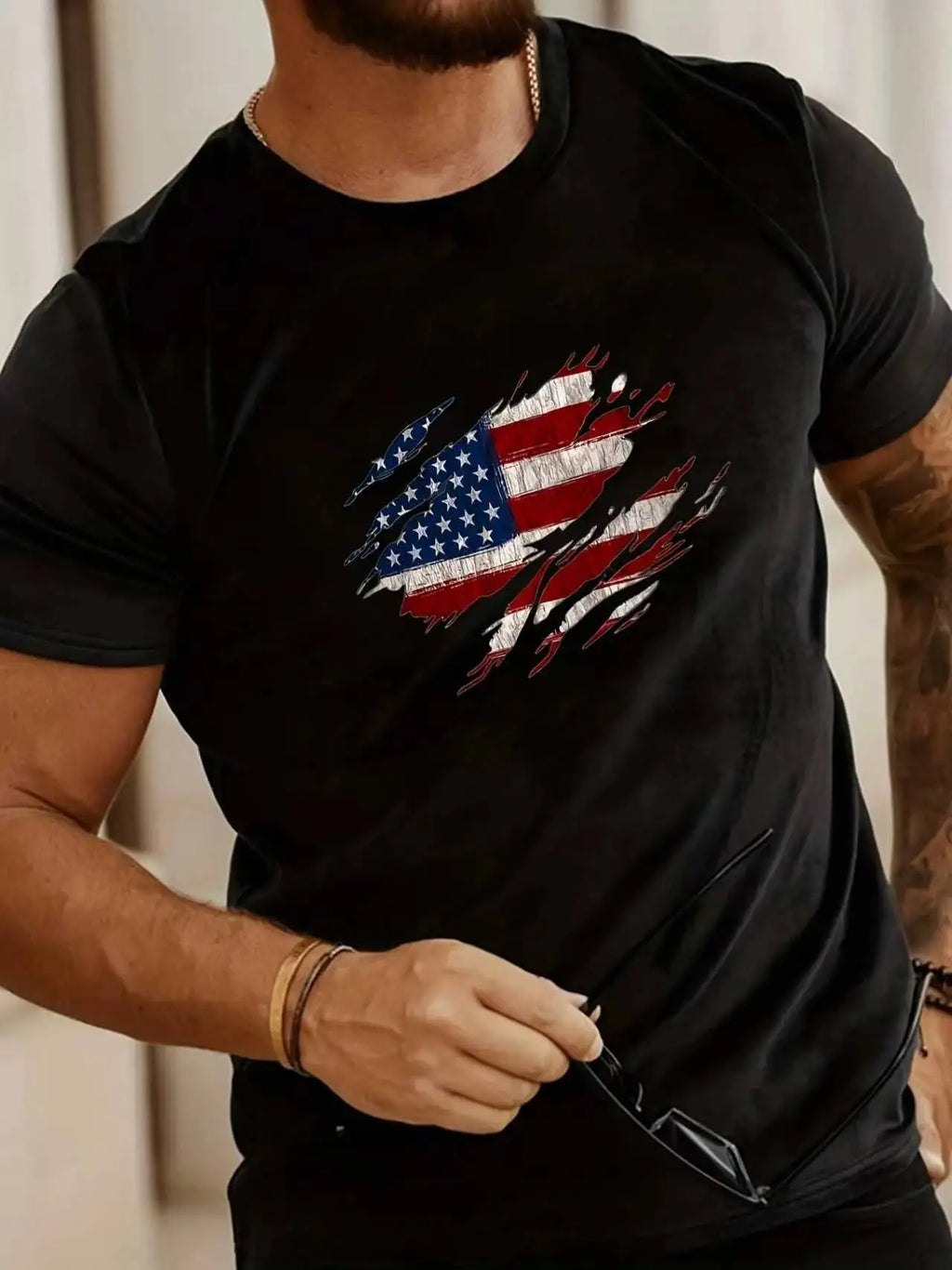 DW WEARS - MEN USA FLAG T-SHIRT / 20% DISCOUNT