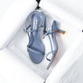Sandals for Women 2026 Summer New Versatile Slim Heel High-heeled Shoes with A Single Buckle and Exposed Toe Black Sandals Woman