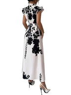 DW WEARS - WOMEN ELEGANT DRESS ( BLACK AND WHITE )