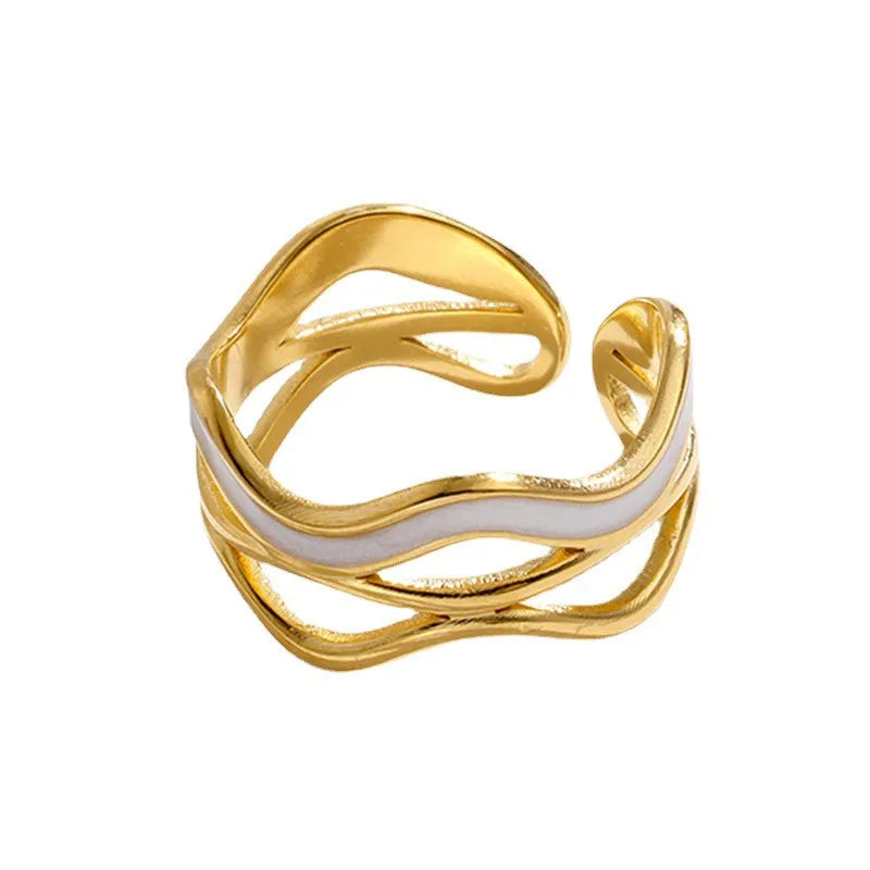 DW WEARS - WOMEN ADJUSTABLE DRIP GLAZE RING