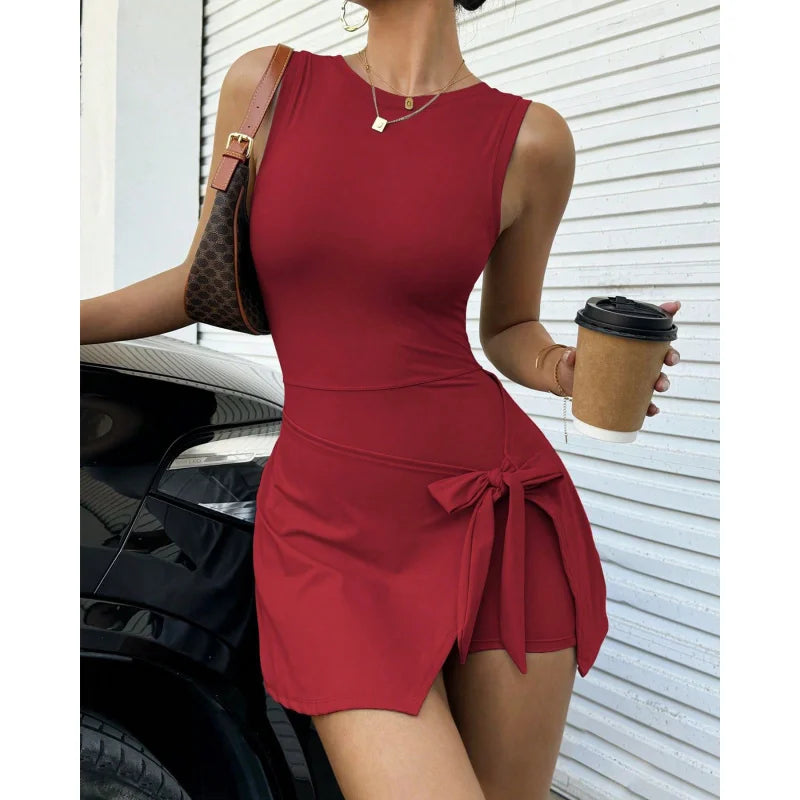 DW WEARS - WOMEN'S ACTIVE  FIT WAIST-TIE DRESS