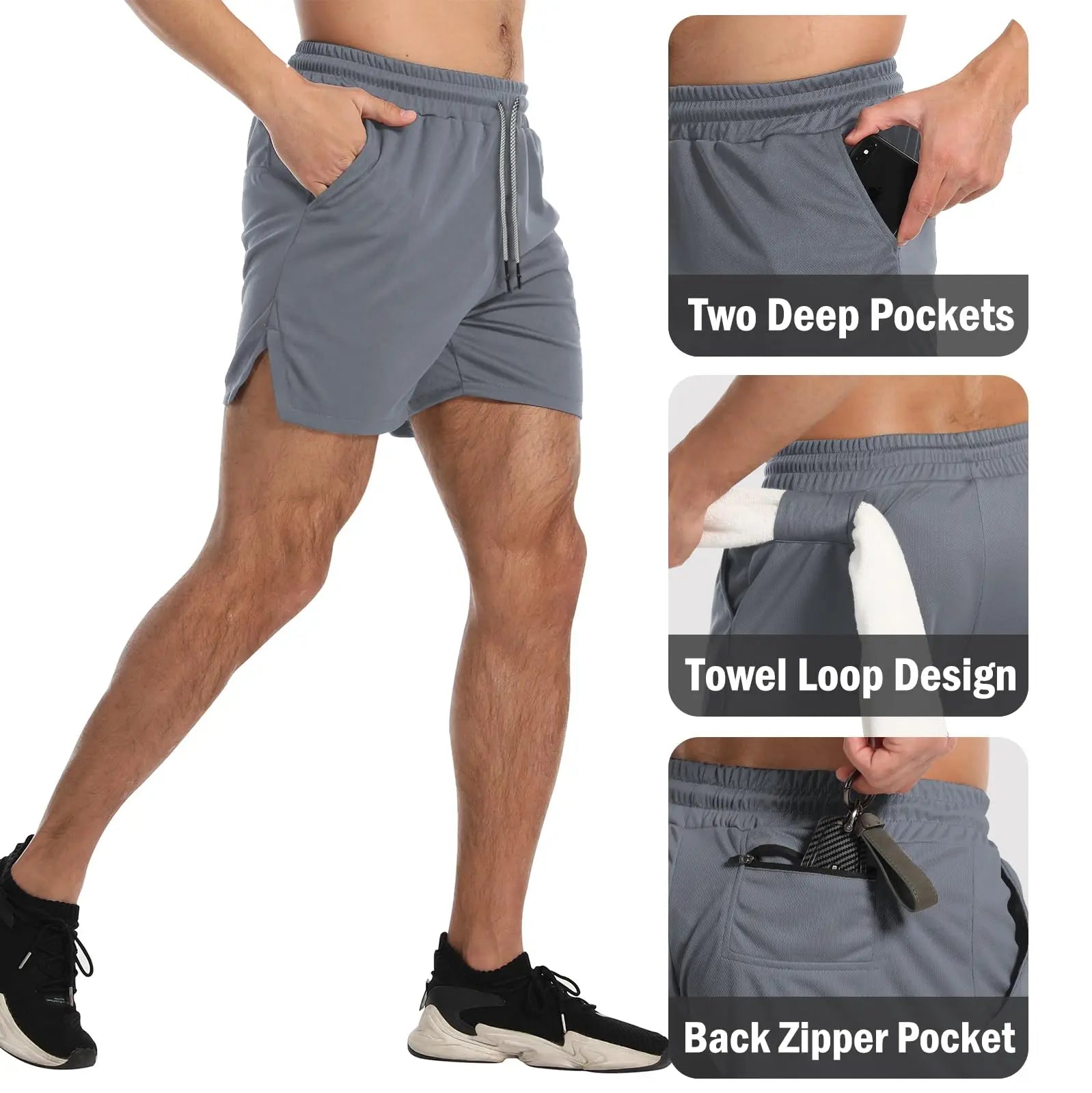 DW WEARS - MEN ATHLETIC RUNNING SHORTS
