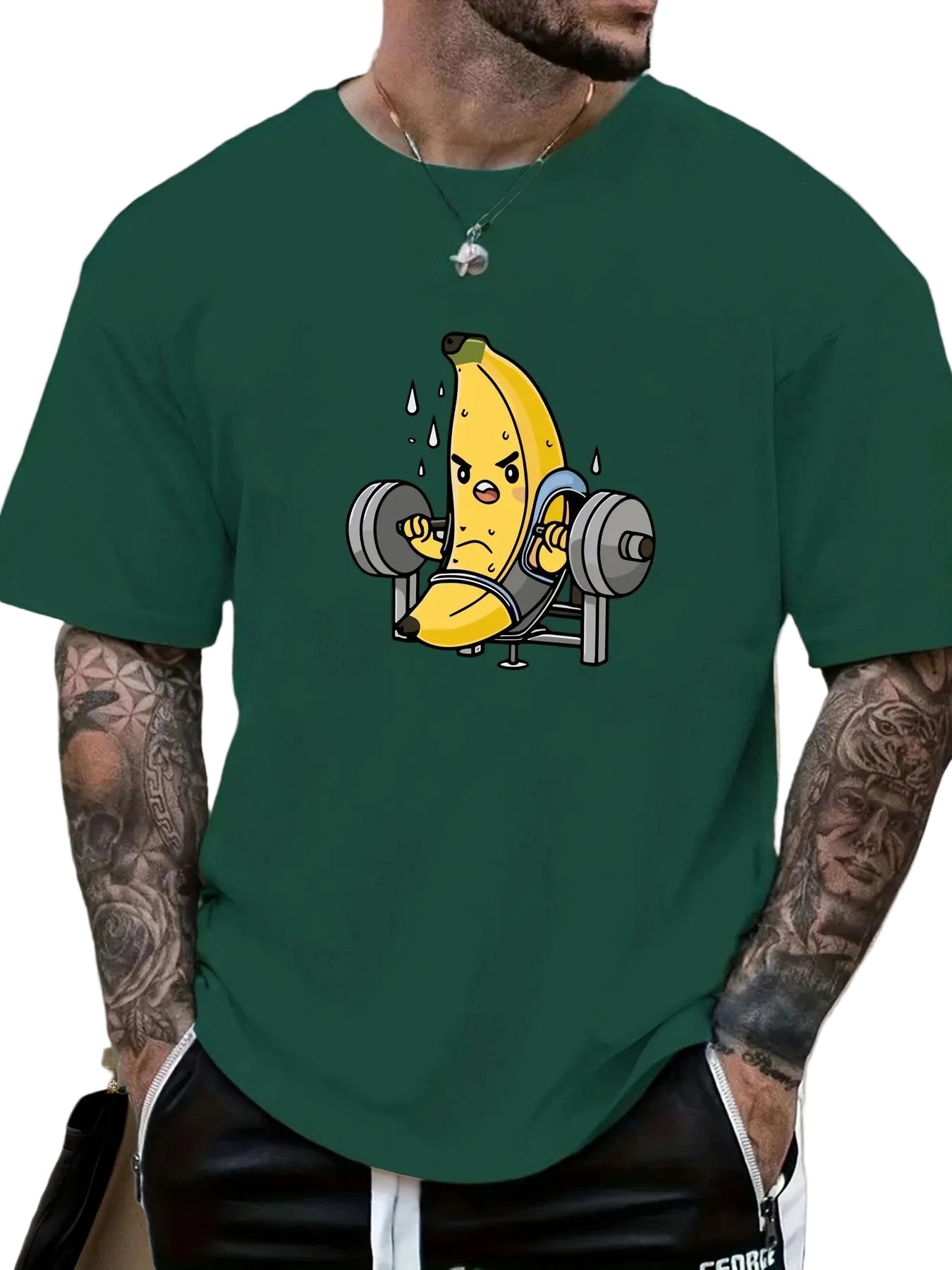 DW WEARS - MEN GYM SHIRT ( BANANA LIFTING WEIGHT )