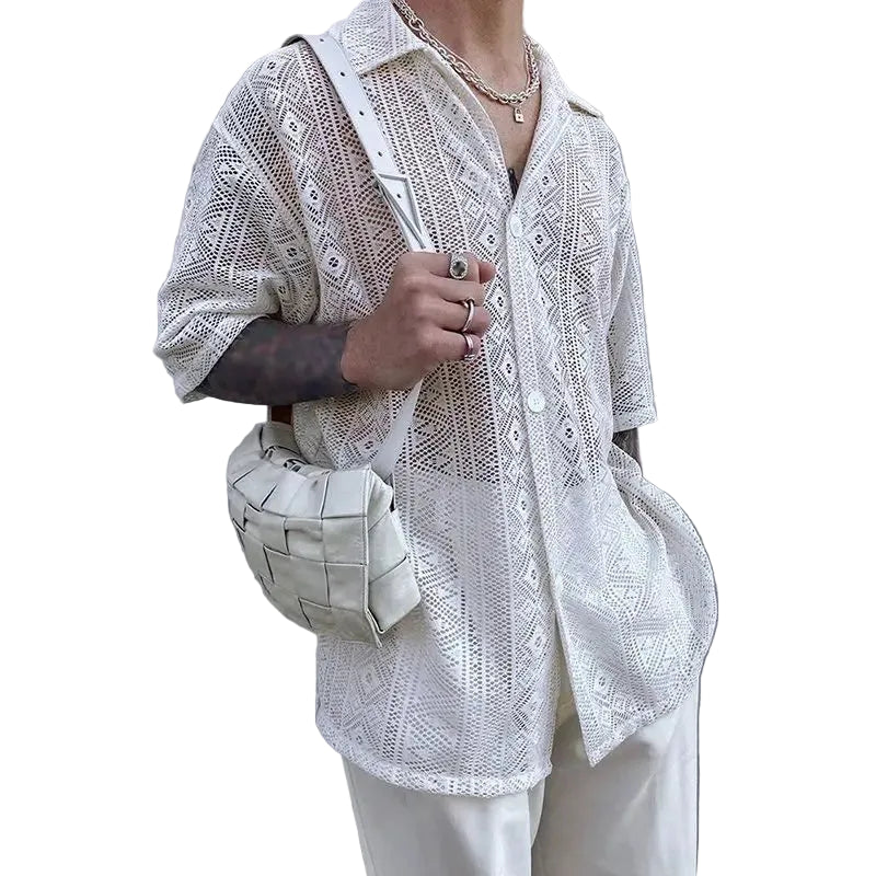 DW WEARS - MEN SUMMER SEE THROUGH SHIRT