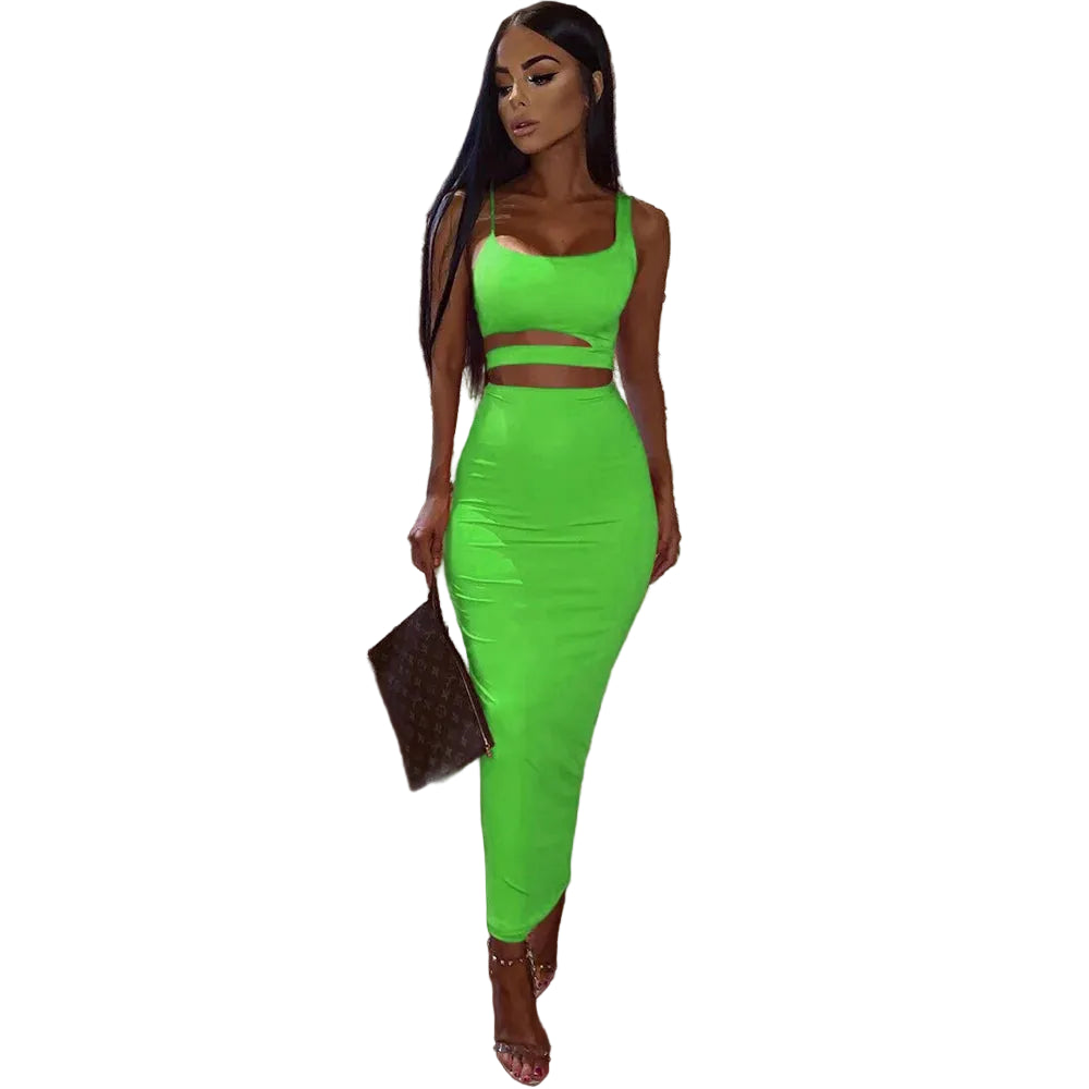DW WEARS - WOMEN PLEATED DRESS ( 2 PIECE )
