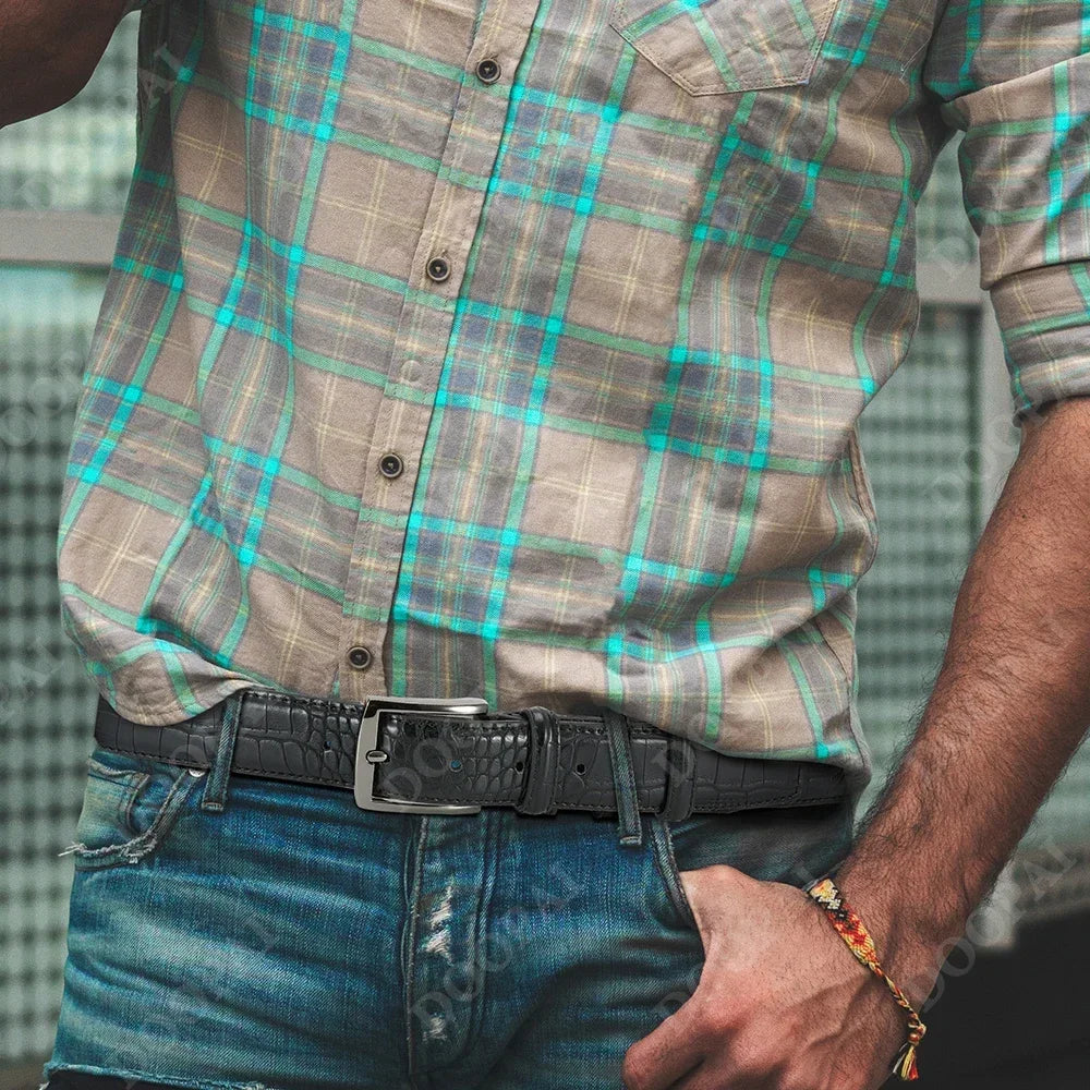 DW WEARS - MEN LEATHER STRAP BELT / 20% DISCOUNT