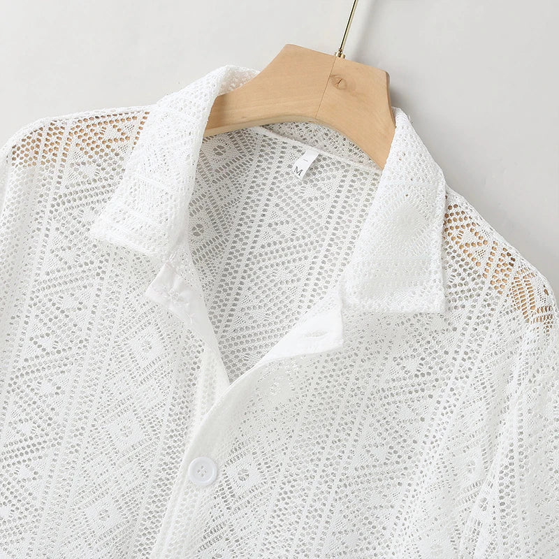 DW WEARS - MEN SUMMER SEE THROUGH SHIRT