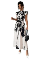 DW WEARS - WOMEN ELEGANT DRESS ( BLACK AND WHITE )