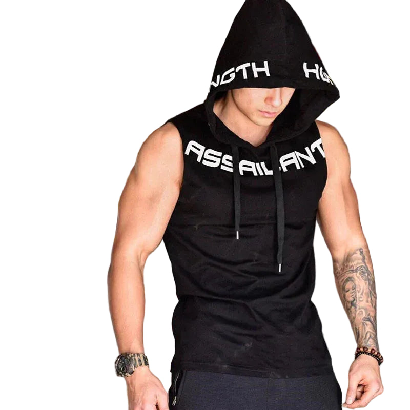 DW WEARS - MEN SLEEVELESS HOODIE