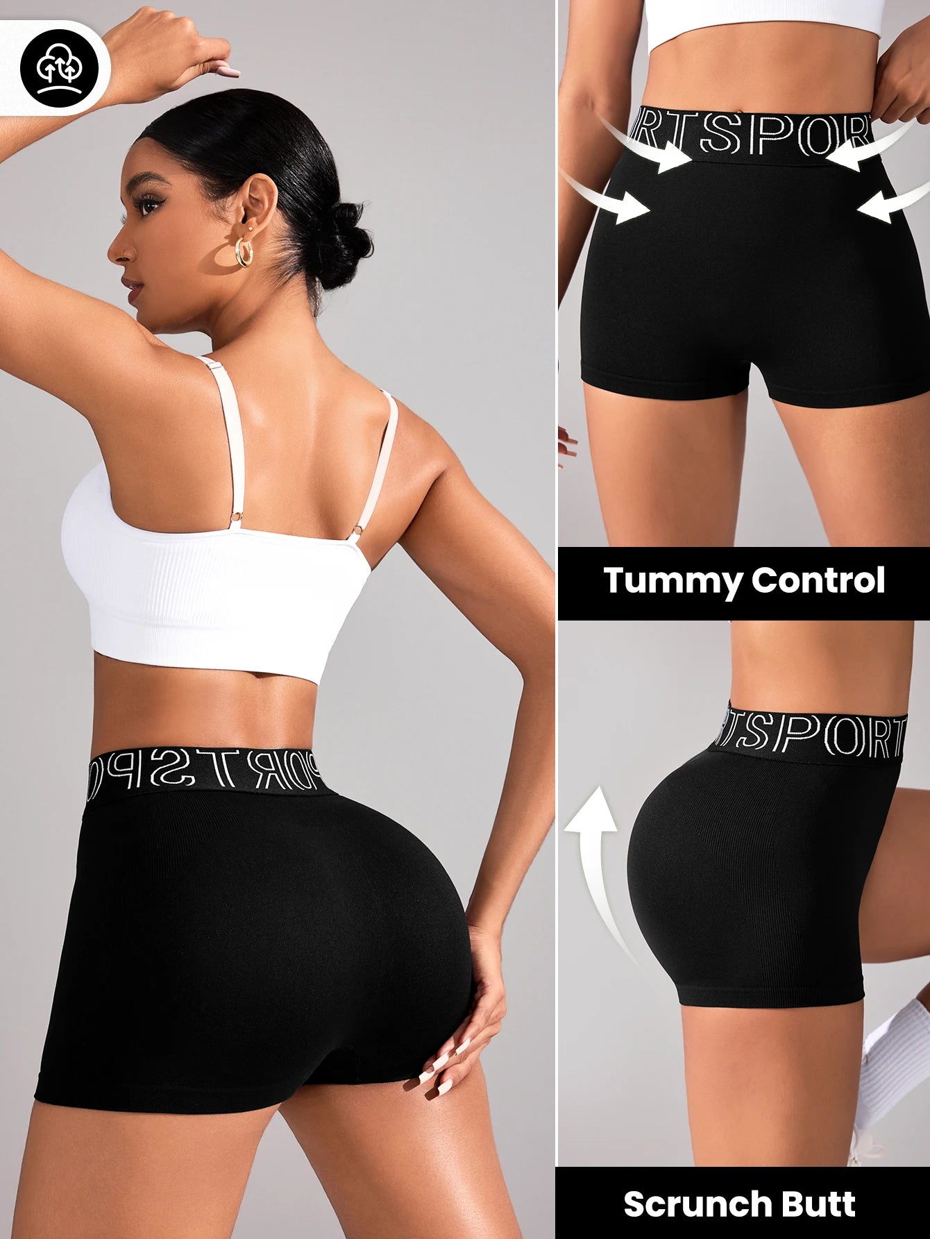 DW WEARS - WOMEN HIGH WAIST FITNESS SHORTS