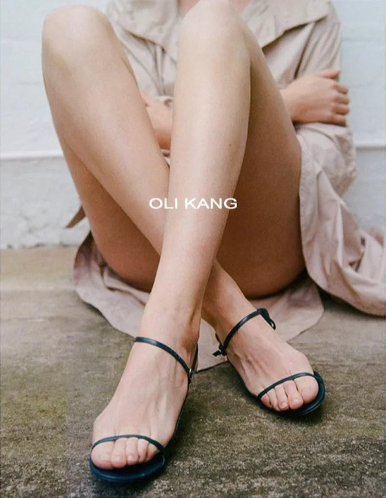 Sandals for Women 2026 Summer New Versatile Slim Heel High-heeled Shoes with A Single Buckle and Exposed Toe Black Sandals Woman
