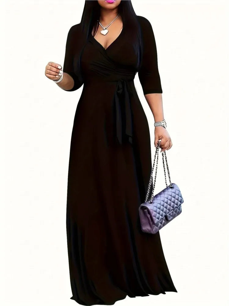 DW WEARS - WOMEN LACE UP LOOSE DRESS