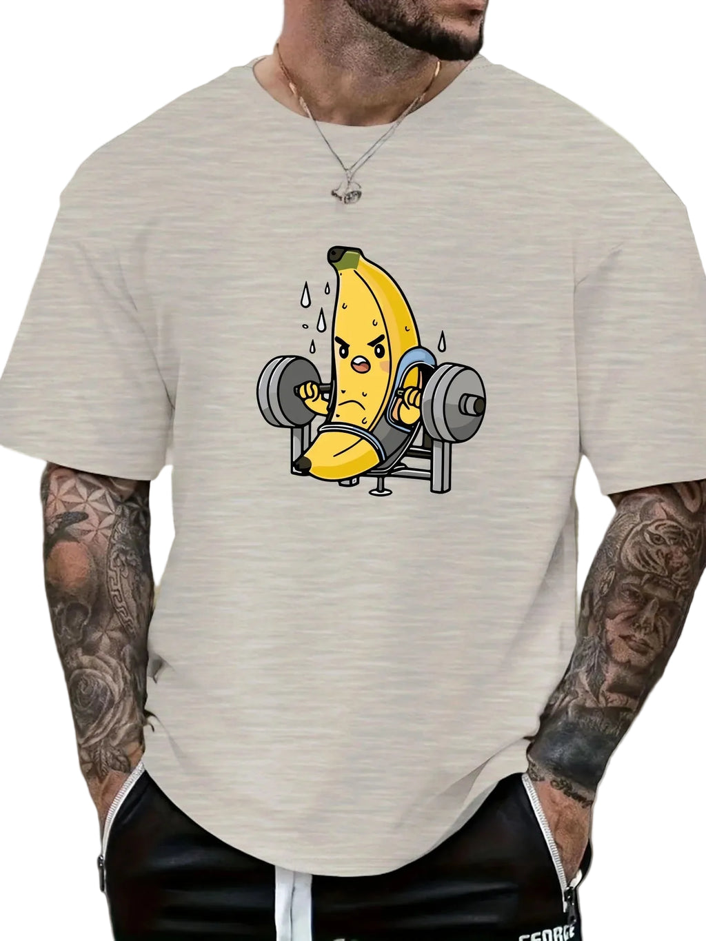 DW WEARS - MEN GYM SHIRT ( BANANA LIFTING WEIGHT )