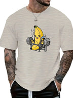 DW WEARS - MEN GYM SHIRT ( BANANA LIFTING WEIGHT )