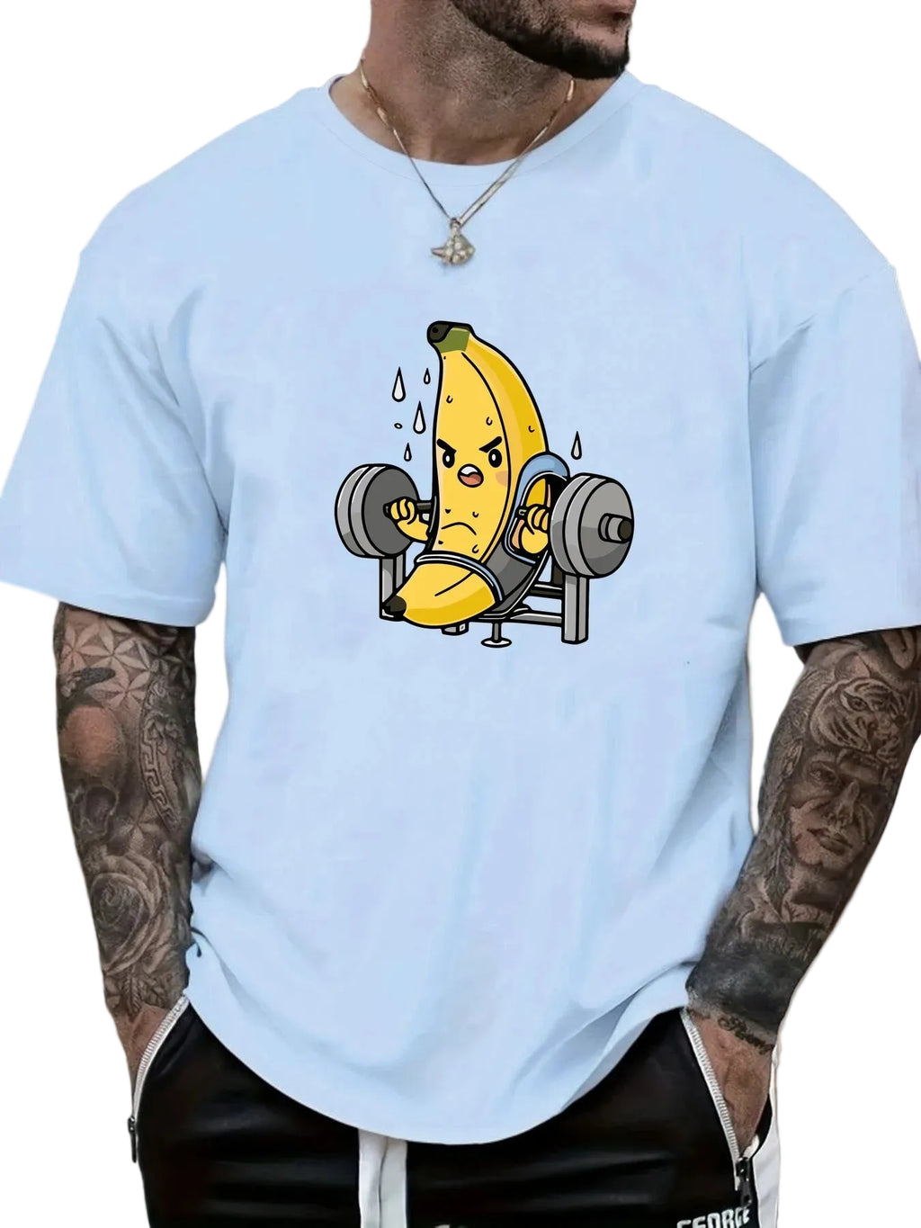DW WEARS - MEN GYM SHIRT ( BANANA LIFTING WEIGHT )