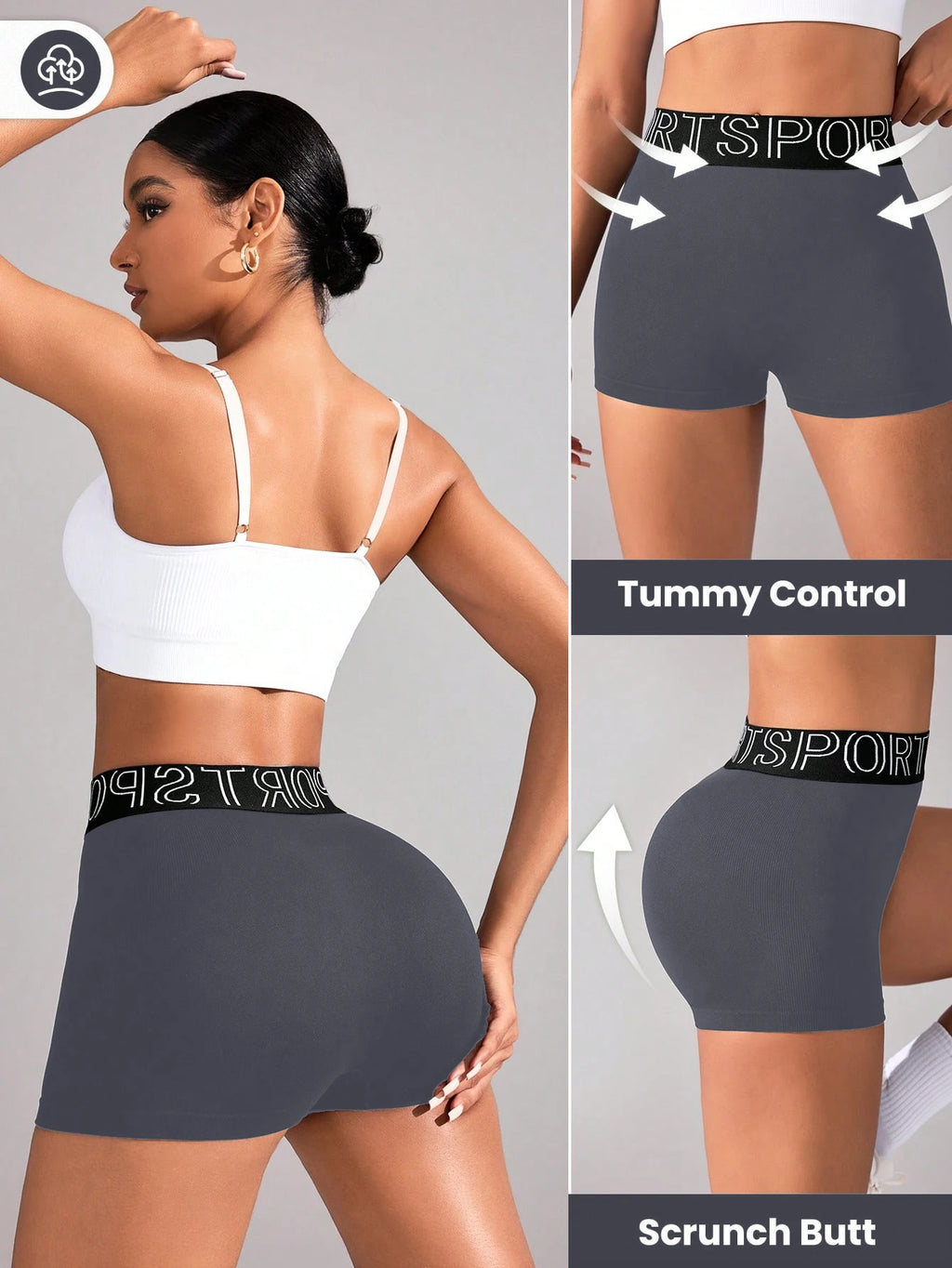 DW WEARS - WOMEN HIGH WAIST FITNESS SHORTS