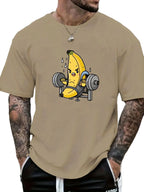 DW WEARS - MEN GYM SHIRT ( BANANA LIFTING WEIGHT )