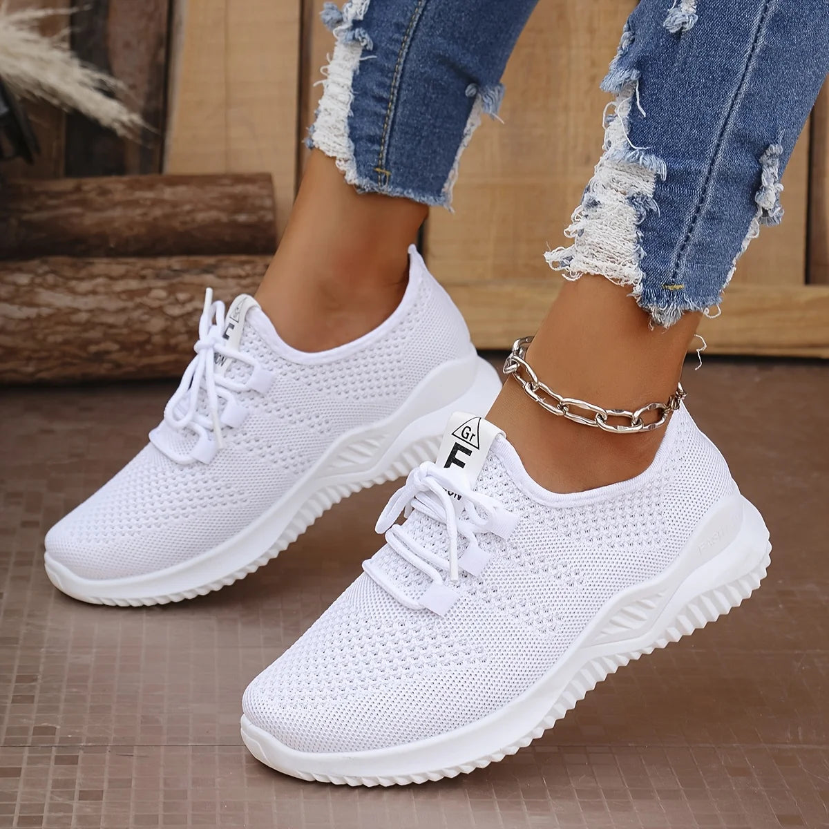 DW WEARS - WOMEN KNIT UPPER SNEAKERS