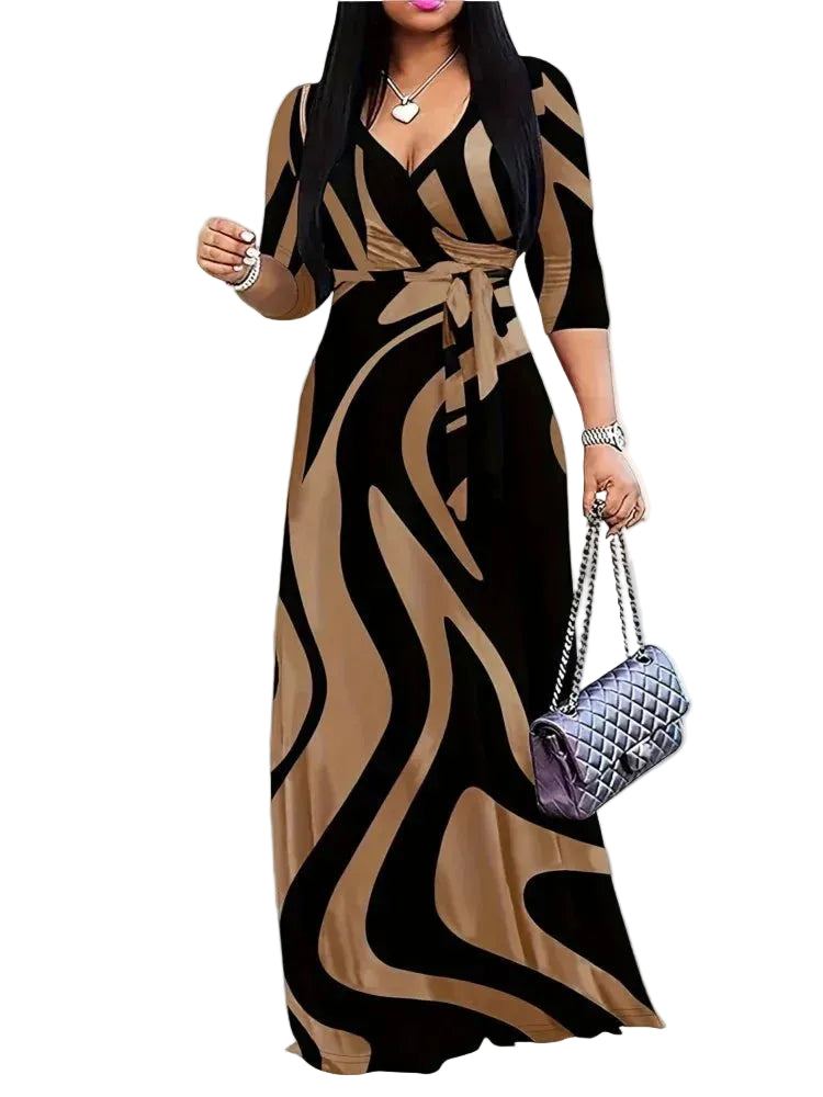 DW WEARS - WOMEN LACE UP LOOSE DRESS