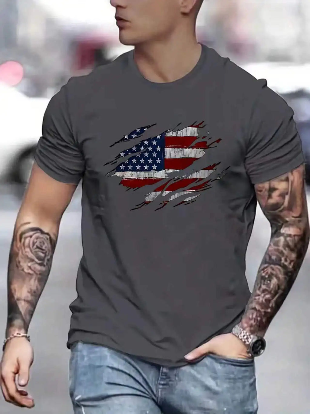 DW WEARS - MEN USA FLAG T-SHIRT / 20% DISCOUNT