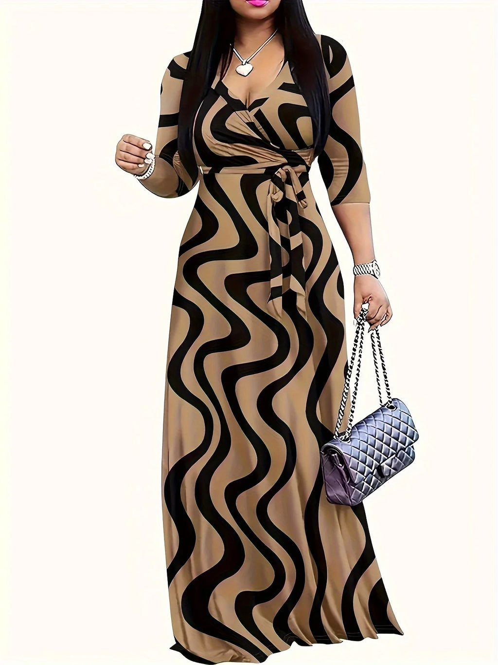 DW WEARS - WOMEN LACE UP LOOSE DRESS