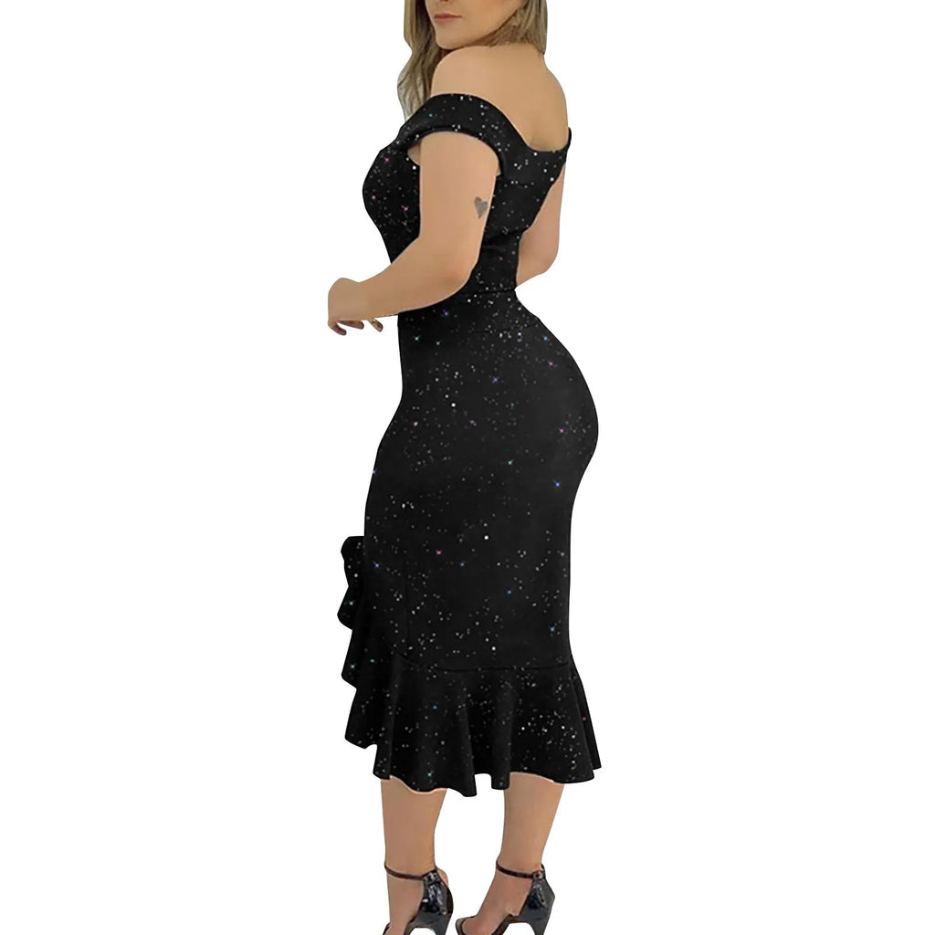 DW WEARS - WOMEN OFF SHOULDER DRESS