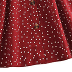 DW WEARS - KIDS STRAP DRESS ( RED POLKA )