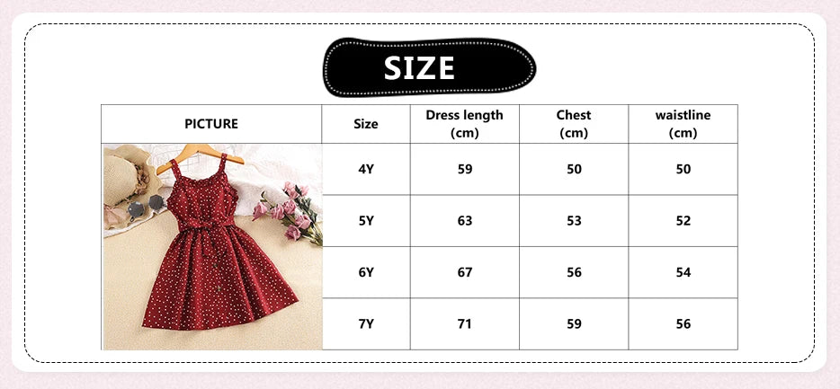 DW WEARS - KIDS STRAP DRESS ( RED POLKA )