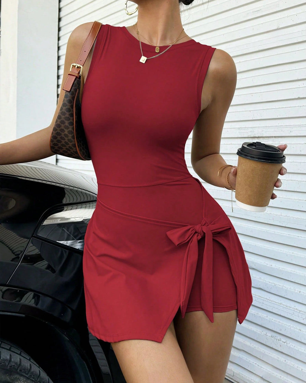 DW WEARS - WOMEN'S ACTIVE  FIT WAIST-TIE DRESS