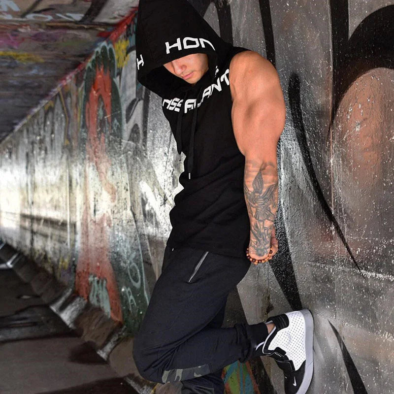 DW WEARS - MEN SLEEVELESS HOODIE
