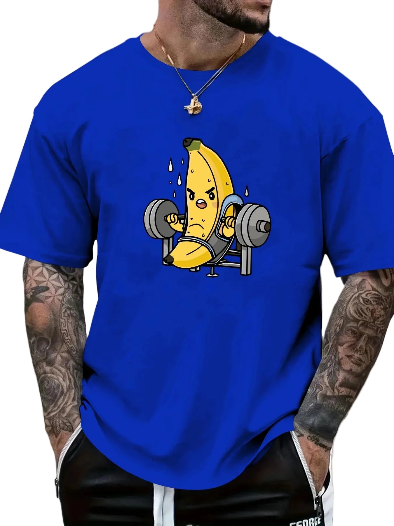 DW WEARS - MEN GYM SHIRT ( BANANA LIFTING WEIGHT )