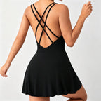 DW WEARS - WOMEN'S ACTIVE  FIT CRISSCROSS BACK DRESS