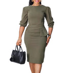 DW WEARS - WOMEN OFFICE DRESS ( HALF SLEEVE SHEATH )