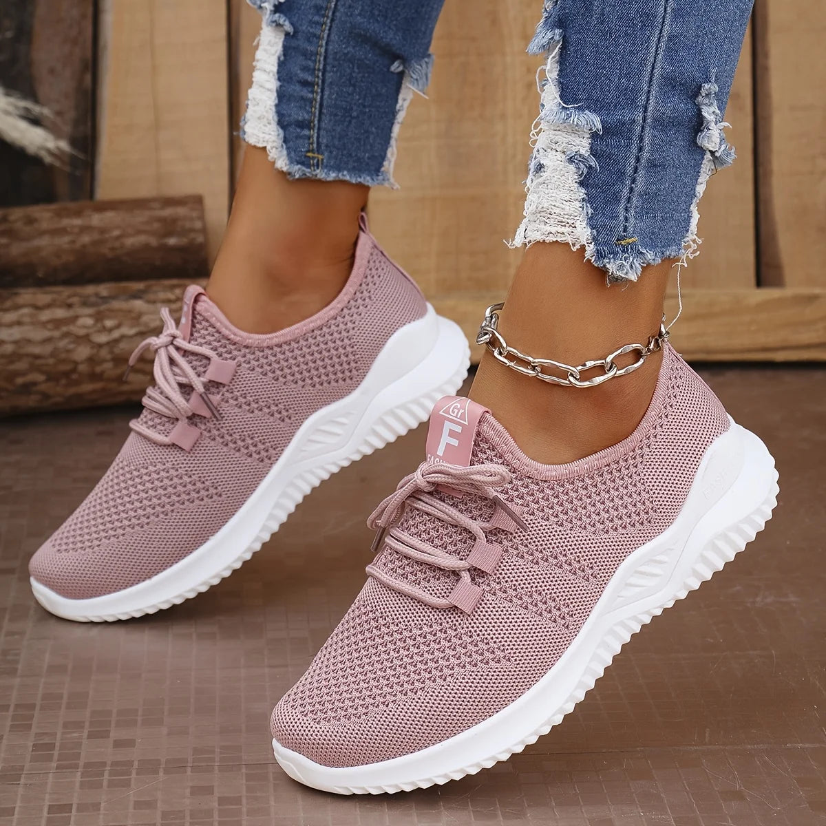 DW WEARS - WOMEN KNIT UPPER SNEAKERS