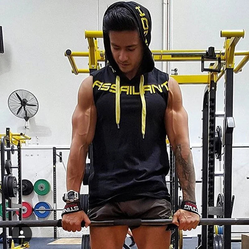 DW WEARS - MEN SLEEVELESS HOODIE