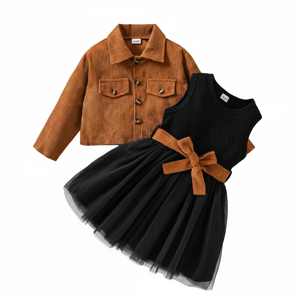 DW WEARS - KID SET ( LONG SLEEVE AND DRESS )